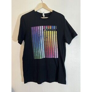 Printful Color Swatch Shirt New Unisex Sz L Black T Shirt Multi Colored Shirt